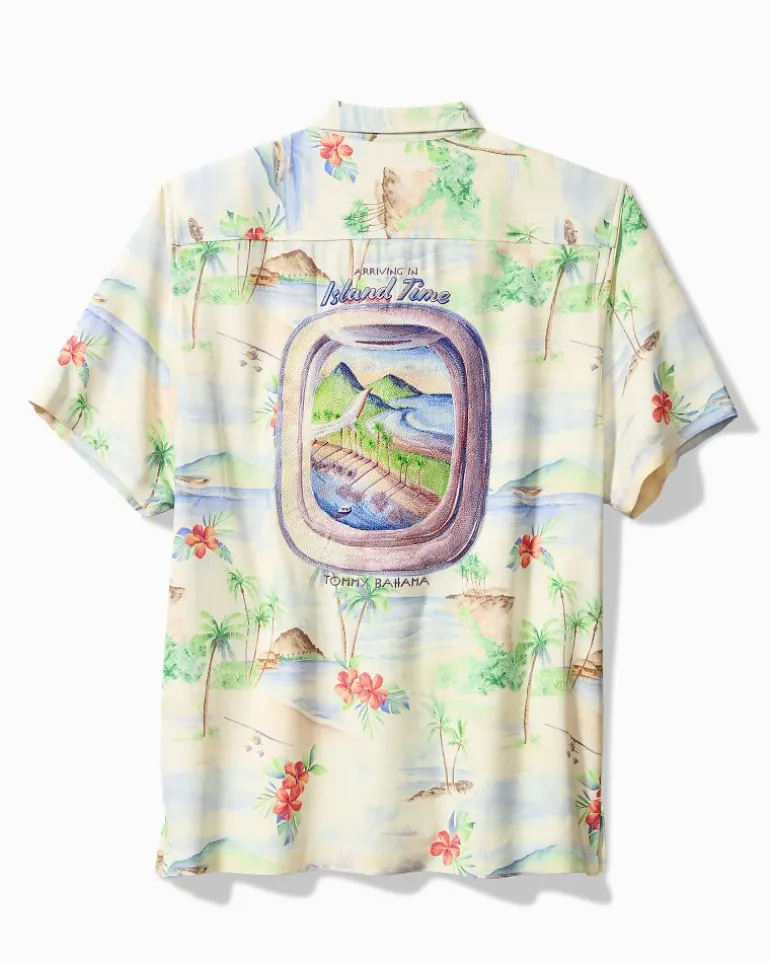 New Tommy Bahama Collector's Series '24 Arriving in Island Time Silk Camp Shirt Continental