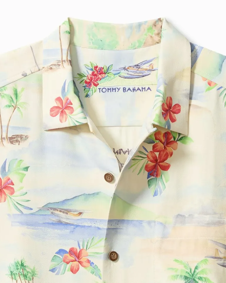 New Tommy Bahama Collector's Series '24 Arriving in Island Time Silk Camp Shirt Continental