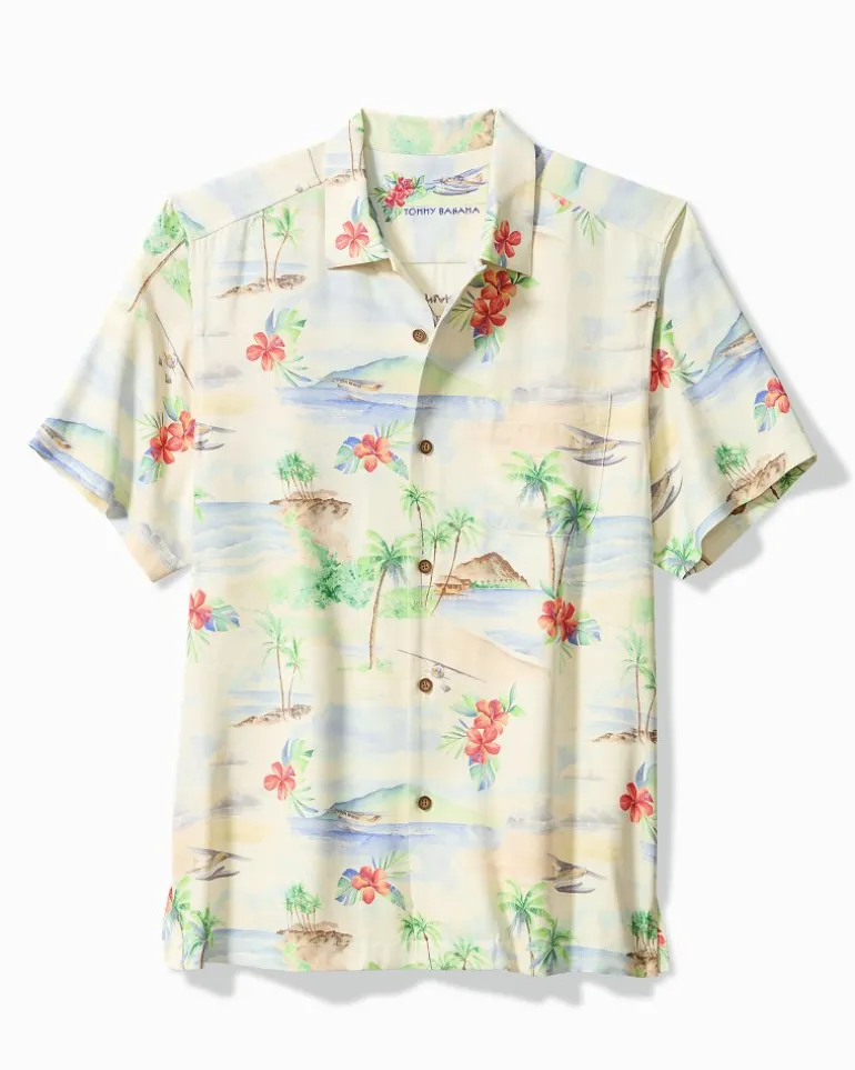 New Tommy Bahama Collector's Series '24 Arriving in Island Time Silk Camp Shirt Continental