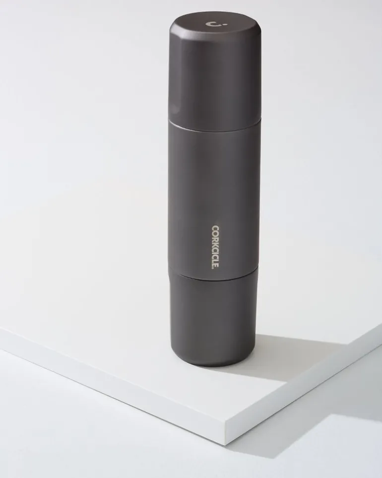 New Tommy Bahama Corkcicle® 36-oz. Travel Thermos With Built-In Cups Slate