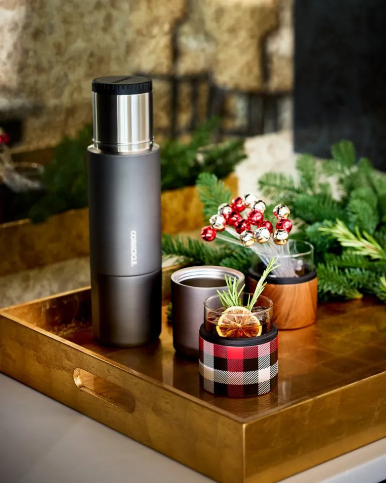 New Tommy Bahama Corkcicle® 36-oz. Travel Thermos With Built-In Cups Slate