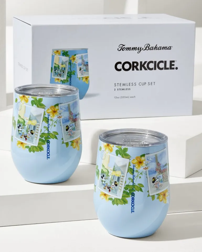 Best Sale Tommy Bahama Disney x Corkcicle Stemless 12-oz. Wine Cups - Set of 2 Multicolor
