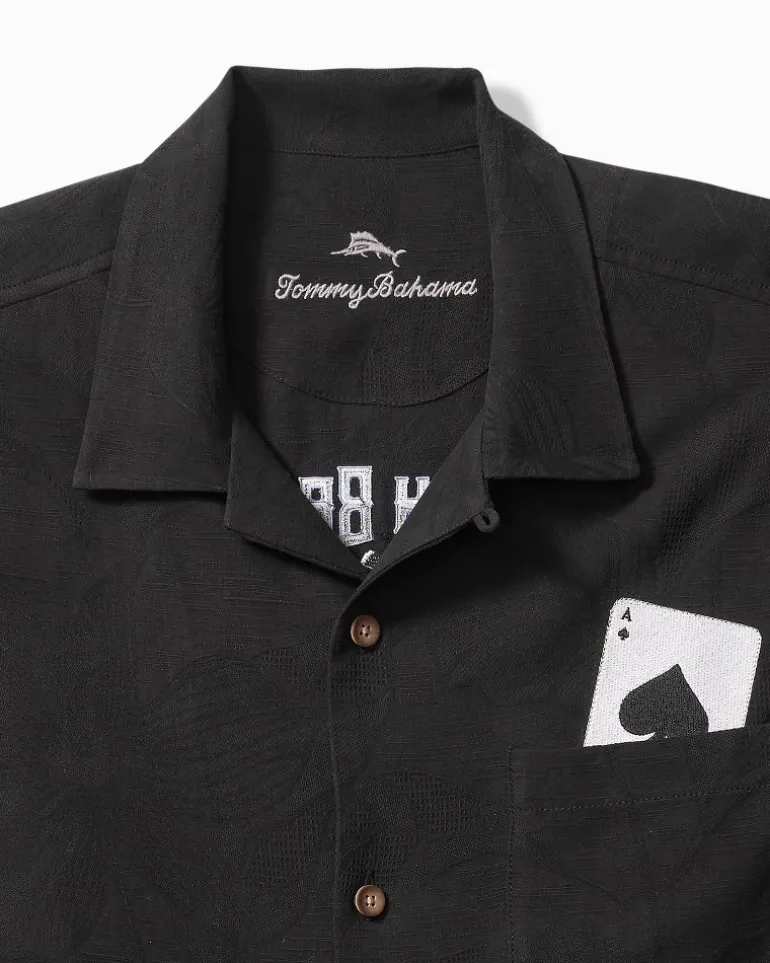 Best Sale Tommy Bahama Drinking Doubles Silk Camp Shirt Black