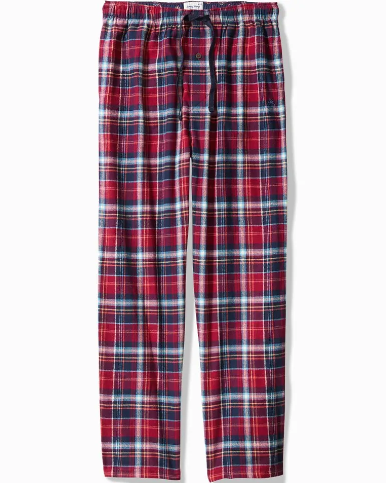 flannel_plaid_pajama_pants_2.webp Store Tommy Bahama Flannel Plaid Pajama Pants Beet Red