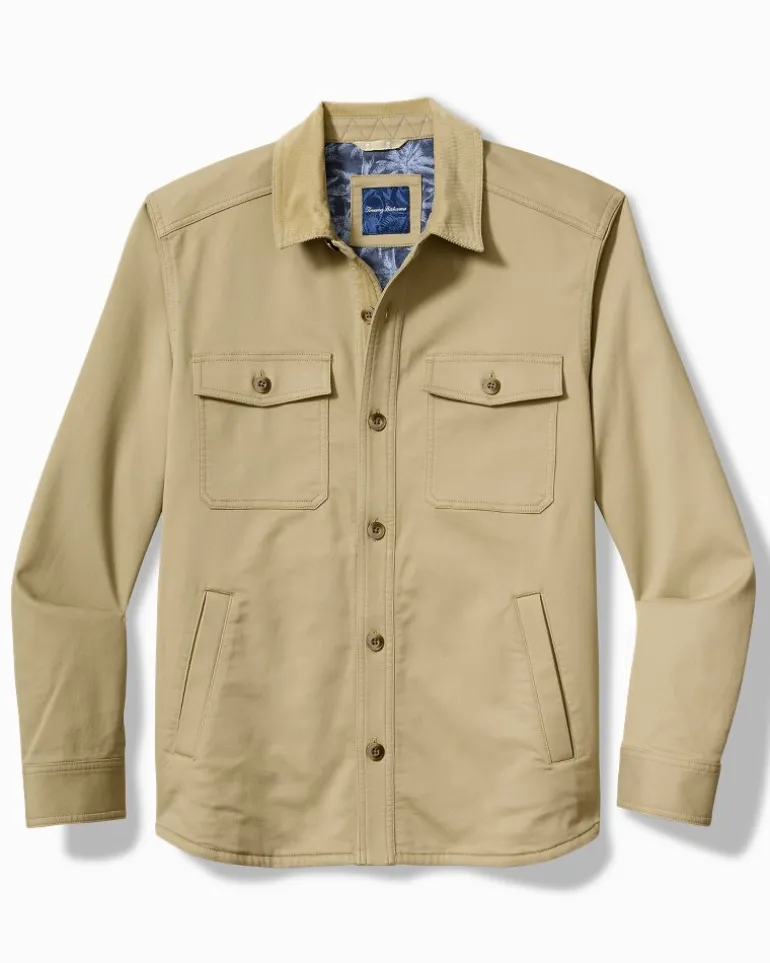 Best Sale Tommy Bahama Harbor Point Shirt Jacket Stone Khaki