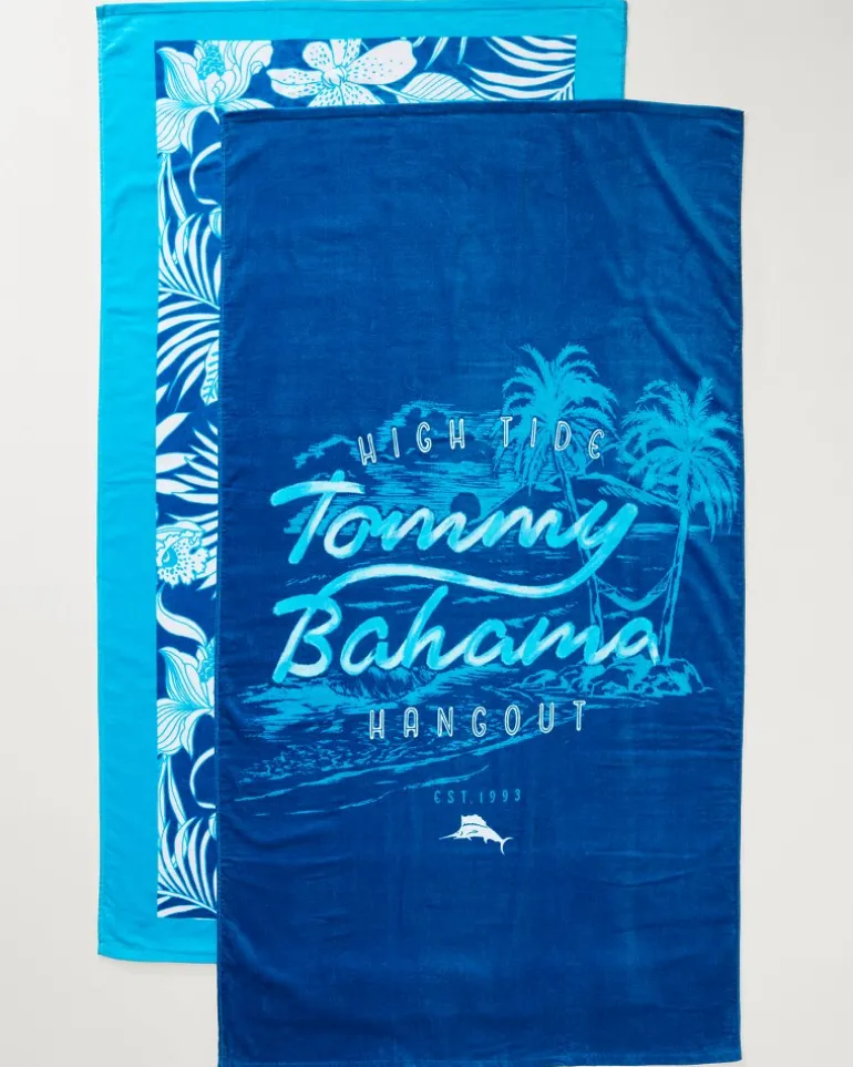 Shop Tommy Bahama High Tide Hangout & Island Cays Blooms Beach Towels — Set of 2 Multicolor
