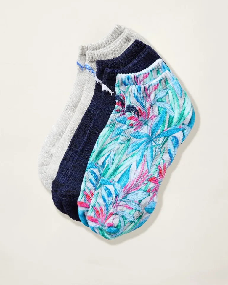 New Tommy Bahama IslandZone® Performance Athletic Socks — 3 Pack Assorted
