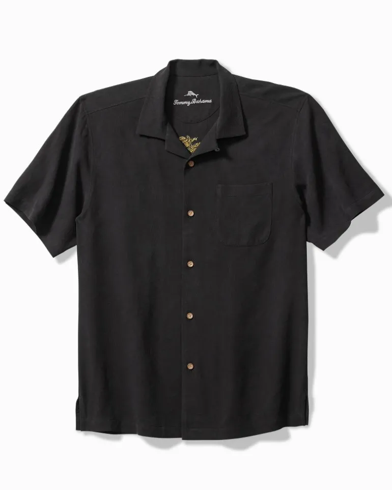 Flash Sale Tommy Bahama Let's Get It Poppin' Silk Camp Shirt Black