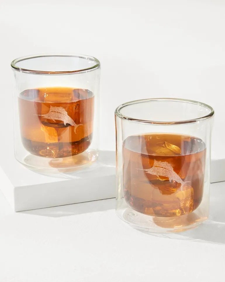 Shop Tommy Bahama Marlin 12-oz. Corkcicle® Rocks Glass - Set of 2 Clear