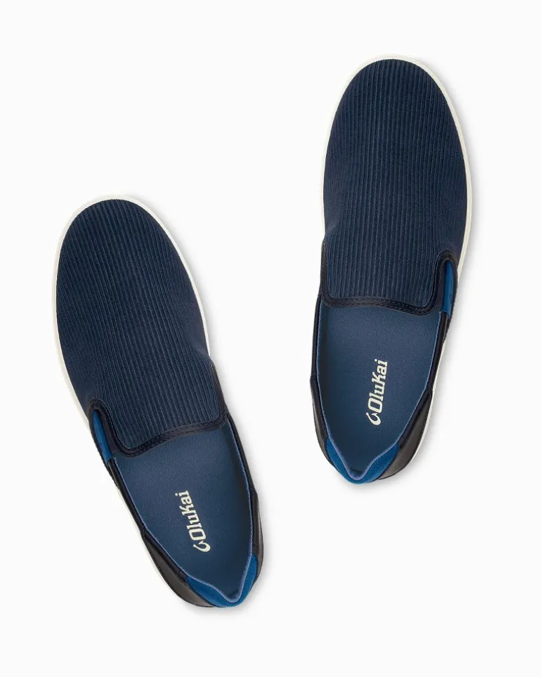 Discount Tommy Bahama Men's OluKai® Lae'ahi Kapa Corduroy Slip-On Sneakers Trench Blue