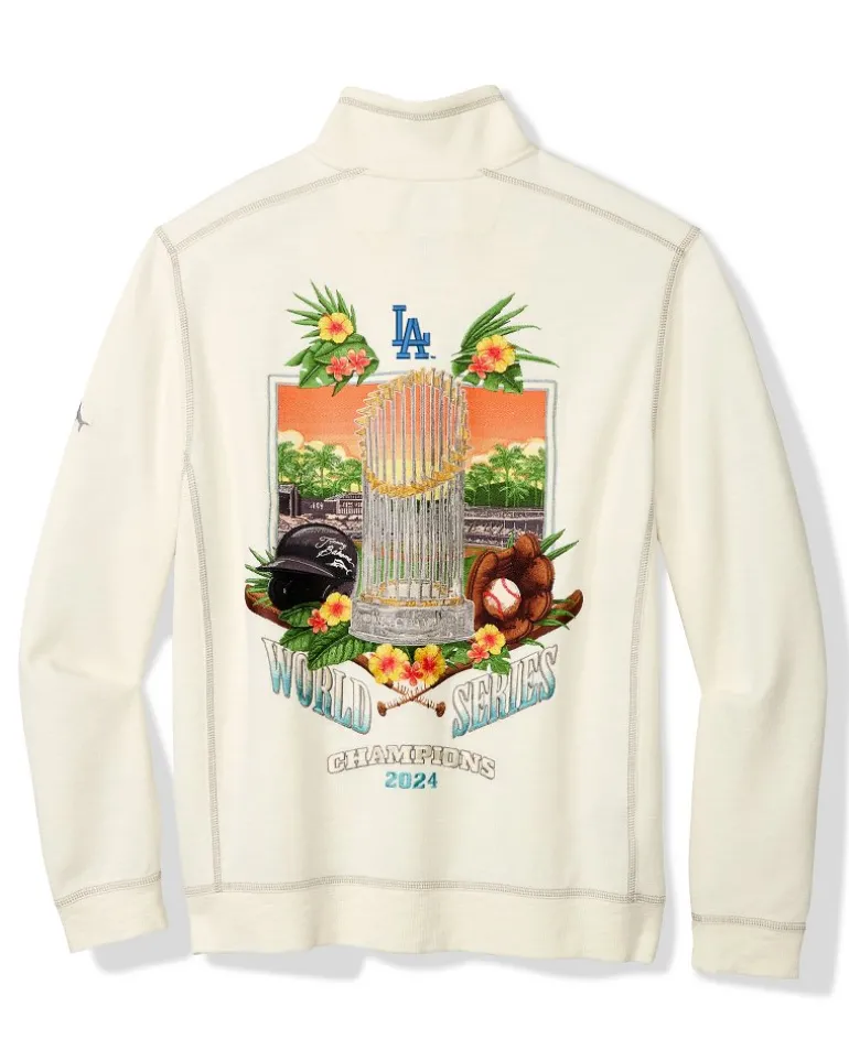 Flash Sale Tommy Bahama 2024 MLB® World Series™ Tobago Bay Half-Zip Sweatshirt los_angeles_dodgers