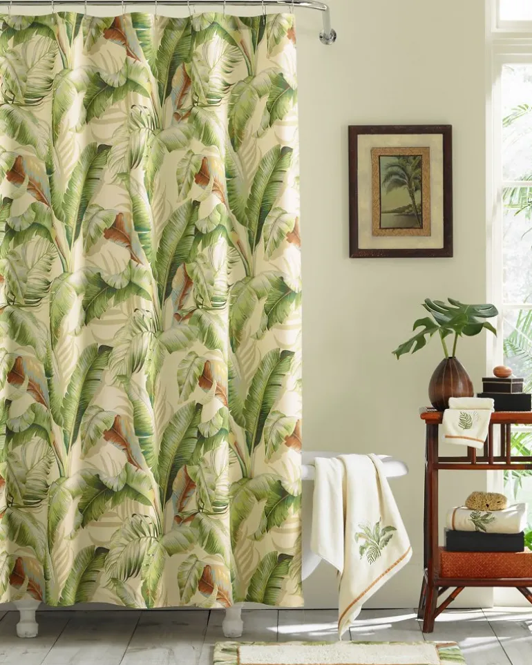 Clearance Tommy Bahama Palmiers Shower Curtain Green