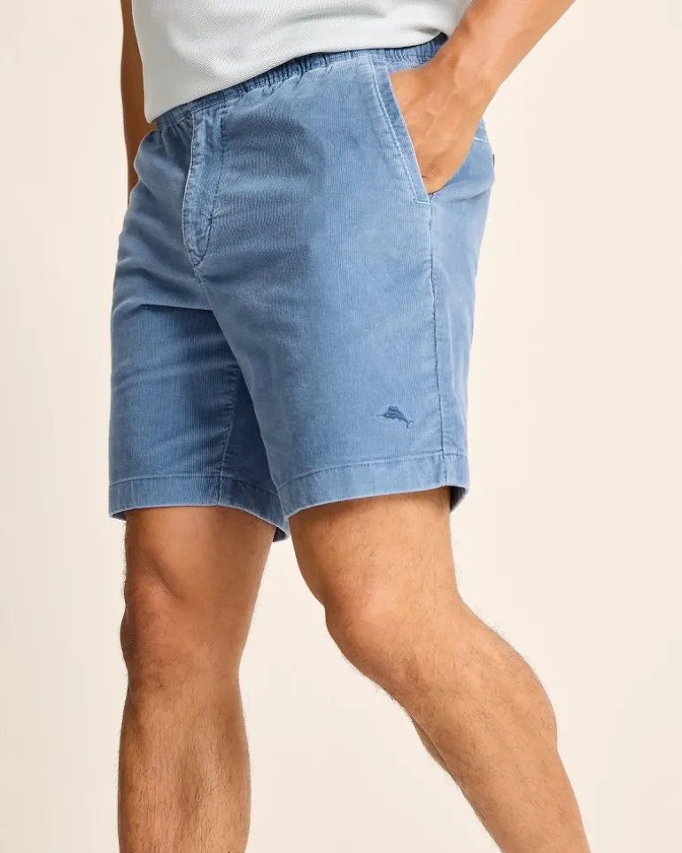 Clearance Tommy Bahama Sea Coast Corduroy E-Waist 8-Inch Shorts Dockside Blue